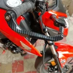 Protège-mains en alliage aluminium motos Rouge – Image 2