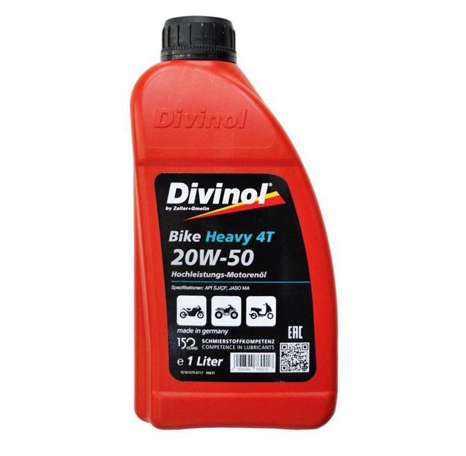 Divinol-Bike-Heavy-4T-20W-50-1L Huile moteur 20W50 4T 1L Divinol – Image 1