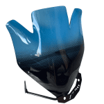 Visière Kawasaki Z750 + Support - Bleu