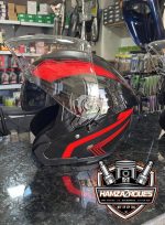 Casque Moto Jet VRWEARE - Rouge – Image 2
