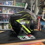 Casque Moto Jet Noir Vert V2 - K5 – Image 3