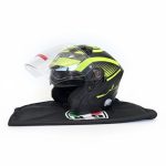 Casque Moto Jet Noir Vert - K5