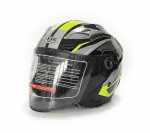 Casque Moto Jet IBK- Noir Fluo
