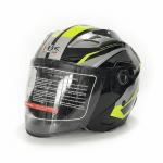 Casque Moto Jet IBK- Noir Fluo