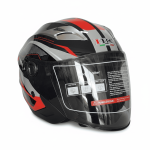 Casque Moto Jet IBK- Noir Rouge