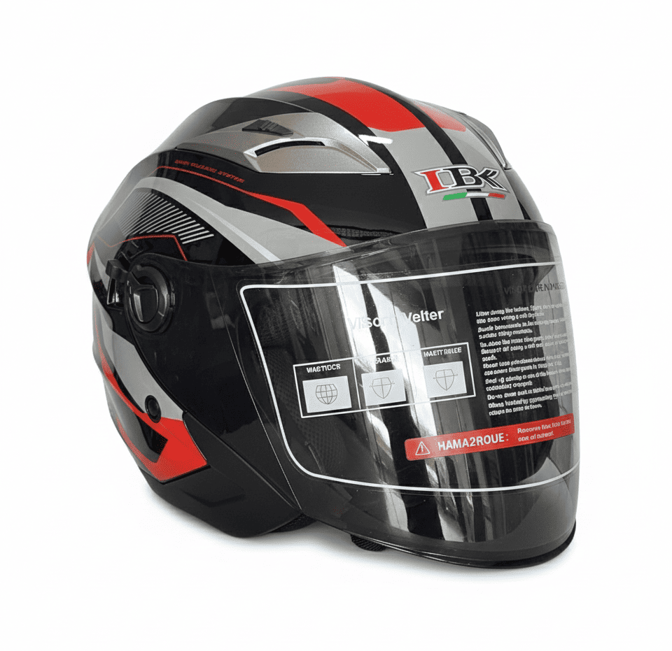 Gemini_Generated_Image_rdcpe2rdcpe2rdcp Casque Moto Jet IBK- Noir Rouge – Image 1