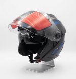 Casque Moto Jet IBK- Noir Bleu MAT