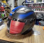 Casque Moto Jet IBK- Noir Bleu MAT – Image 2