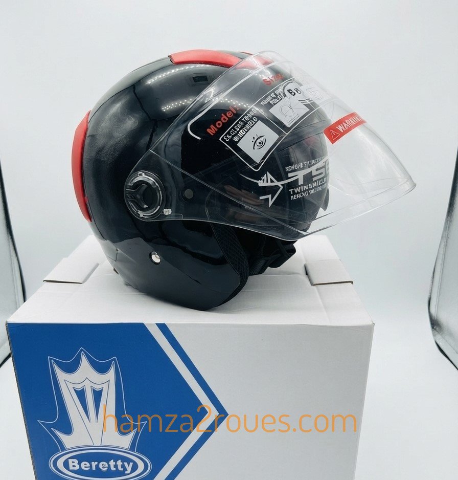 Gemini_Generated_Image_rxannqrxannqrxan Casque Moto Demi-Jet Noir - Beretty – Image 1