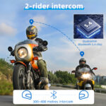 WAYXIN T2 Kit Bluetooth Casque Moto Sans fil LED – Image 3