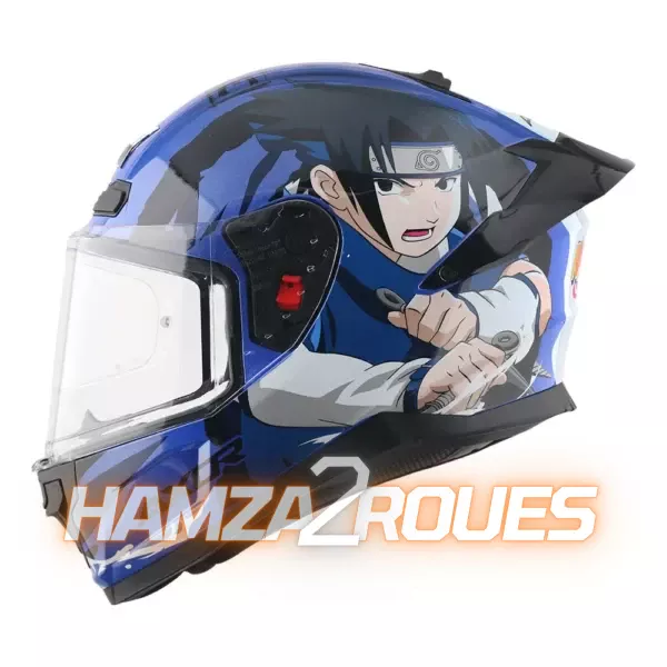 Casque Moto intégral Axor Saber Sasuke - Bleu