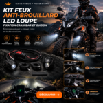 Kit feux anti-brouillard LED loupe fixation CrashBar – Image 3